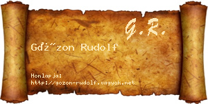 Gózon Rudolf névjegykártya