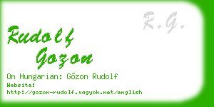 rudolf gozon business card